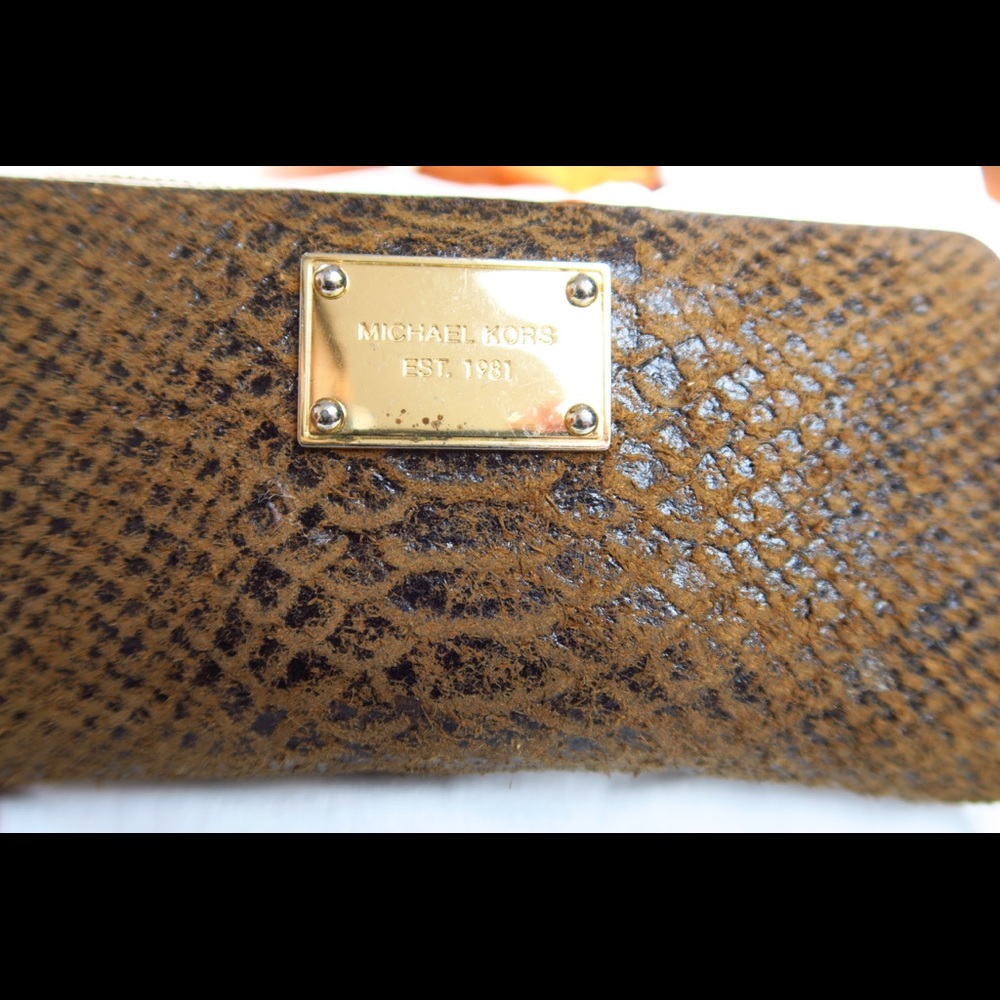 Michael Kors Continental Wallet - Python / Brown - image 2